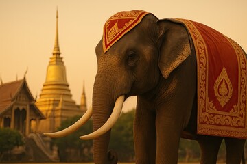 The elephant, revered as a symbol of strength and grace, holds a special place in Thai culture and history