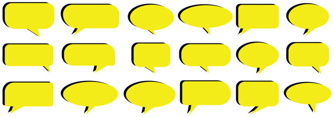 Speech bubble collection. Set of speech bubble. Speech bubble comic. Cartoon vector illustration.