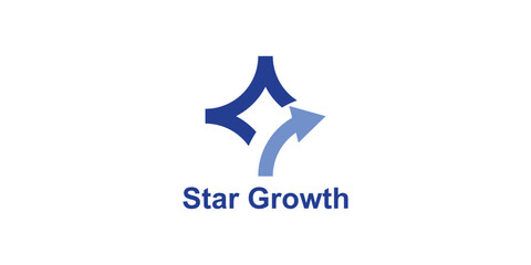 logo design combination star and arrow,growth,finance,creative and elegant.