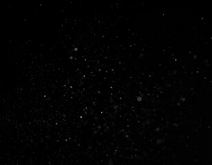 Dust Particle Overlay on Black Background Overlay