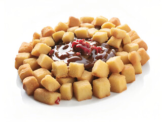 bread fried with red sauce