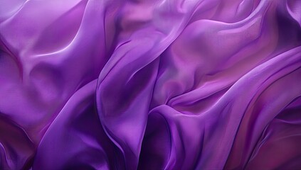 Obraz premium Close-up of draped, vibrant purple fabric. Soft, flowing folds