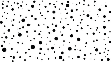 Minimalist Black Dots Pattern Vector Background – Abstract Polka Dot Design for Modern Wallpapers, Fabrics, and Web Decorations