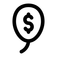 Economic bubble icon with outline style.