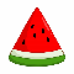 Various illustrations of fruits with pixelated concept