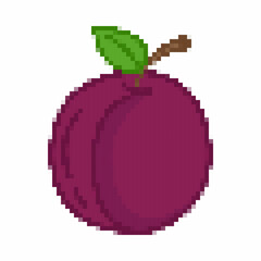 Various illustrations of fruits with pixelated concept