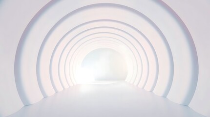 Obraz premium Blue futuristic 3d patterned of tunnel.