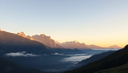 Fototapeta premium sunrise over the mountains