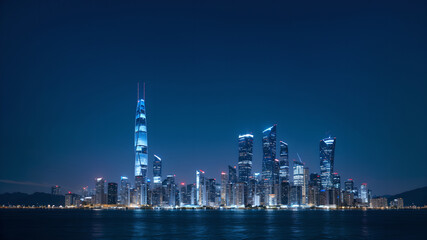 Obraz premium Modern Tech-Style Poster for International Cooperation Festival Featuring Global Network of Interconnected Lines and Nodes Representing Collaborating Countries