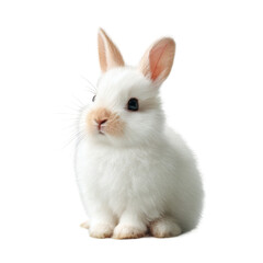 Obraz premium [Transparent Background PNG]Adorable Baby White Rabbit Close-up