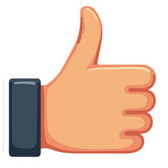 Thumbs Up Emoji: A Universal Symbol of Approval, Agreement, and Positive Feedback Isolated