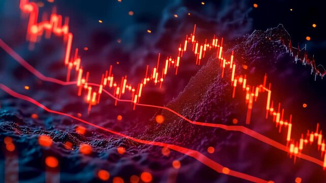 Trading risk, market volatility, investor panic. Financial trends. Markets dive during global unrest. Stocks plummet after policy shifts. Risk management curbs losses.