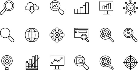 line seo icons  editable stroke     .eps