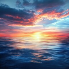 Obraz premium abstract ocean and sunset background