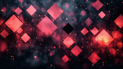 Red diamond texture; cosmic background; digital art; website banner