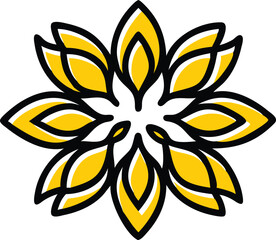 Eco friendly green mandala flower logo design