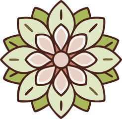 Abstract mandala flower logo for spa and wellness center