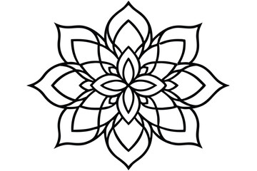 Abstract mandala flower logo for yoga studio