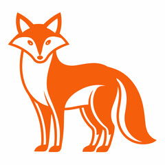 Obraz premium fox on white background 