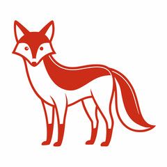 fox on white background 