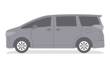 LLクラスの大型ミニバンイラスト素材