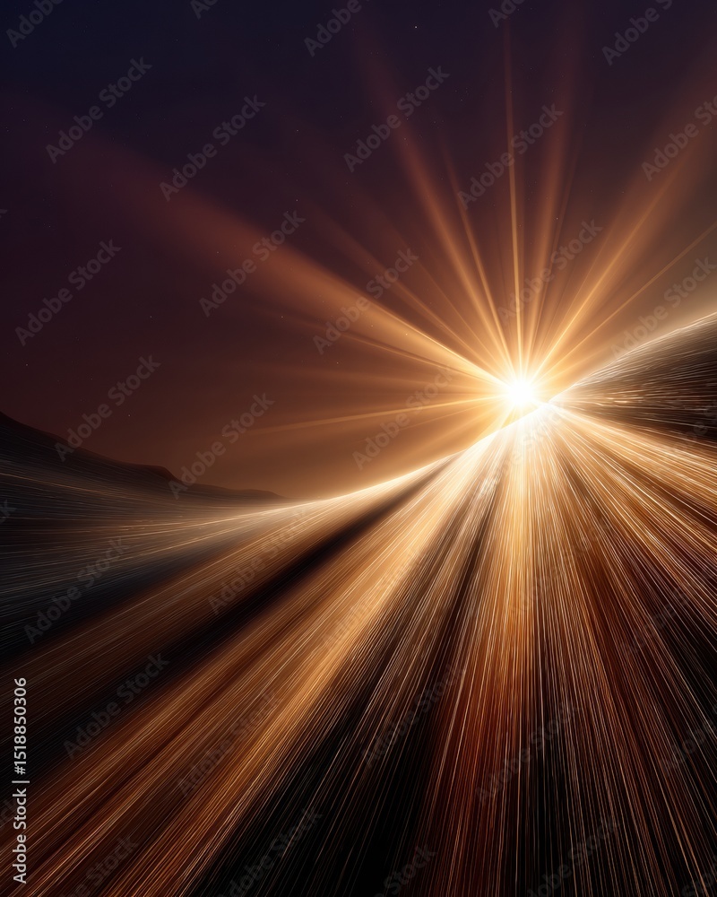 Poster solar cycle starlight burst with radiant sparkles and glowing light rays on transparent background f