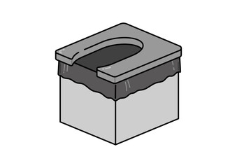 簡易トイレのイラスト