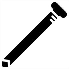 Iron Nail Icon In Black Fill. Glyph Style