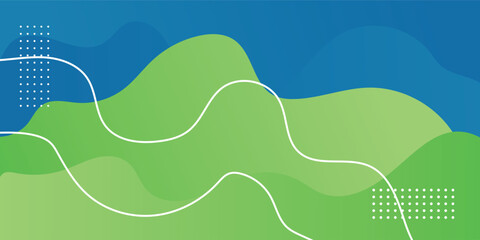 Modern blue and green wave abstract background. Creative halftone pattern in blue green background vector. Blue green wave background icon. Isolated and flat illustration.