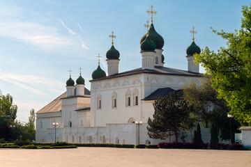 Cathedral of the Holy Trinity (Trinity Cathedral) on the territory of the historical and architectural complex Astrakhan Kremlin on a sunny spring day, Astrakhan, Russia