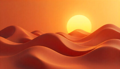 d render, abstract minimalist background of intertwined brown wavy lines. Simple wallpaper