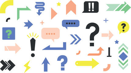 矢印セットあしらい素材ベクター