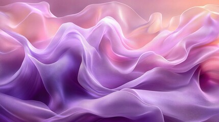 Fototapeta premium Purple silk waves, sunset backdrop, design texture