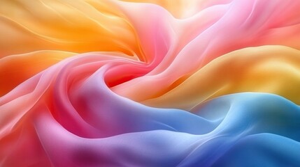 Obraz premium Rainbow fabric swirl, textured background, design element