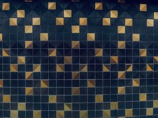 blue mosaic tiles