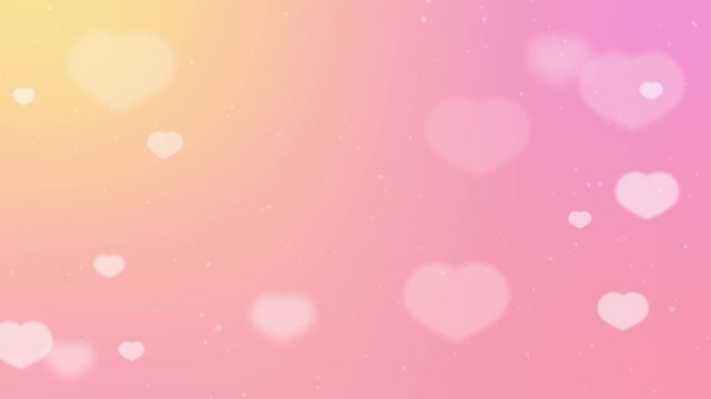 ハートのふわふわエモーショナル背景