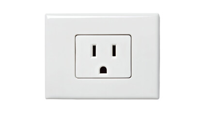 [Transparent Background PNG]White Electrical Outlet Close-up