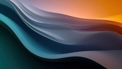 Abstract Gradient Ink Flowing with Artistic Color Bleeding in Orange and Teal