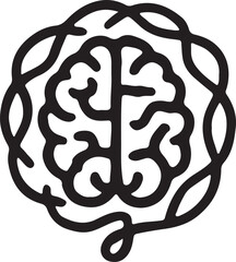 vector illustration of an abstract brain
