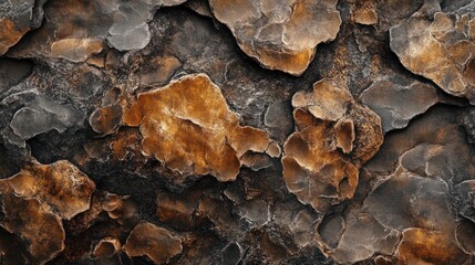 Fototapeta premium Abstract Rock Formation: A Symphony of Brown and Gray Hues