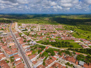 Vista de drone da cidade de Bom Jesus
