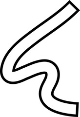 Lines bold curved. Design elements