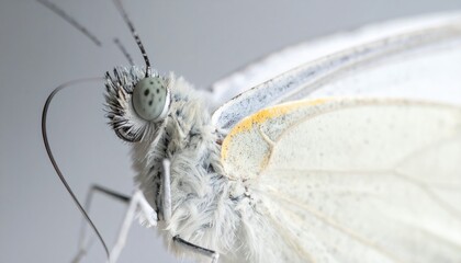 Macro Shot Of Butterfly Proboscis Revealing Intricate Textures Against Soft Background