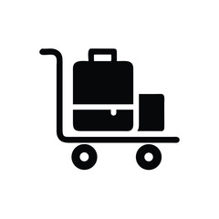Luggage trolley silhouette