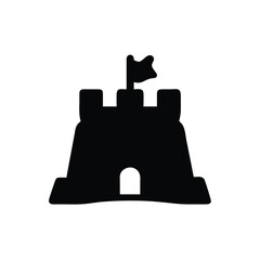 Sandcastle silhouette