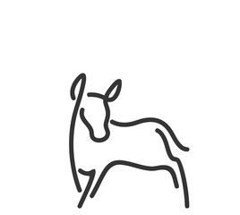 black silhouette of a rabbit