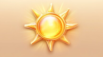 Golden Sunburst: A radiant summer symbol