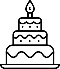 birthday cake vector illustration