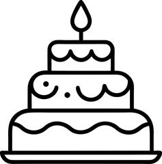 birthday cake vector illustration