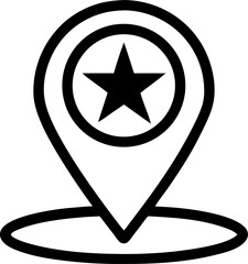 Location star favorite icon vector sign